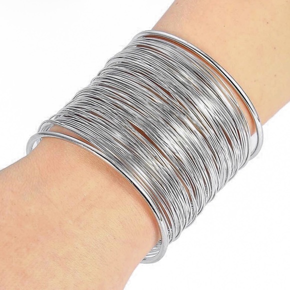 Any 2/$20! Silver Wire Adjustable Cuff Bracelet - Picture 3 of 11